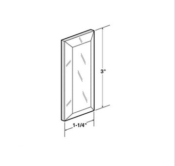 Pull, Mirror Door 3 X 1-1/4 Inch - Mirrored - 27046